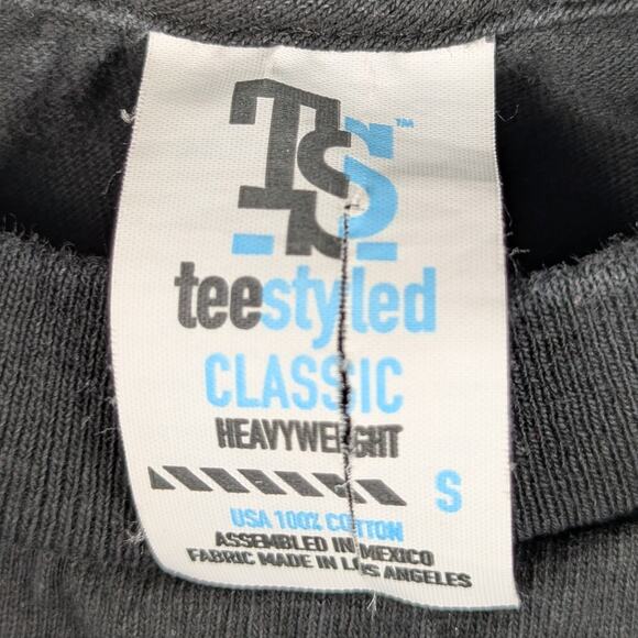 Hinata Naruto Shippuden Anime T-Shirt Small Black Graphic Tee Styled Heavyweight - Picture 4 of 5